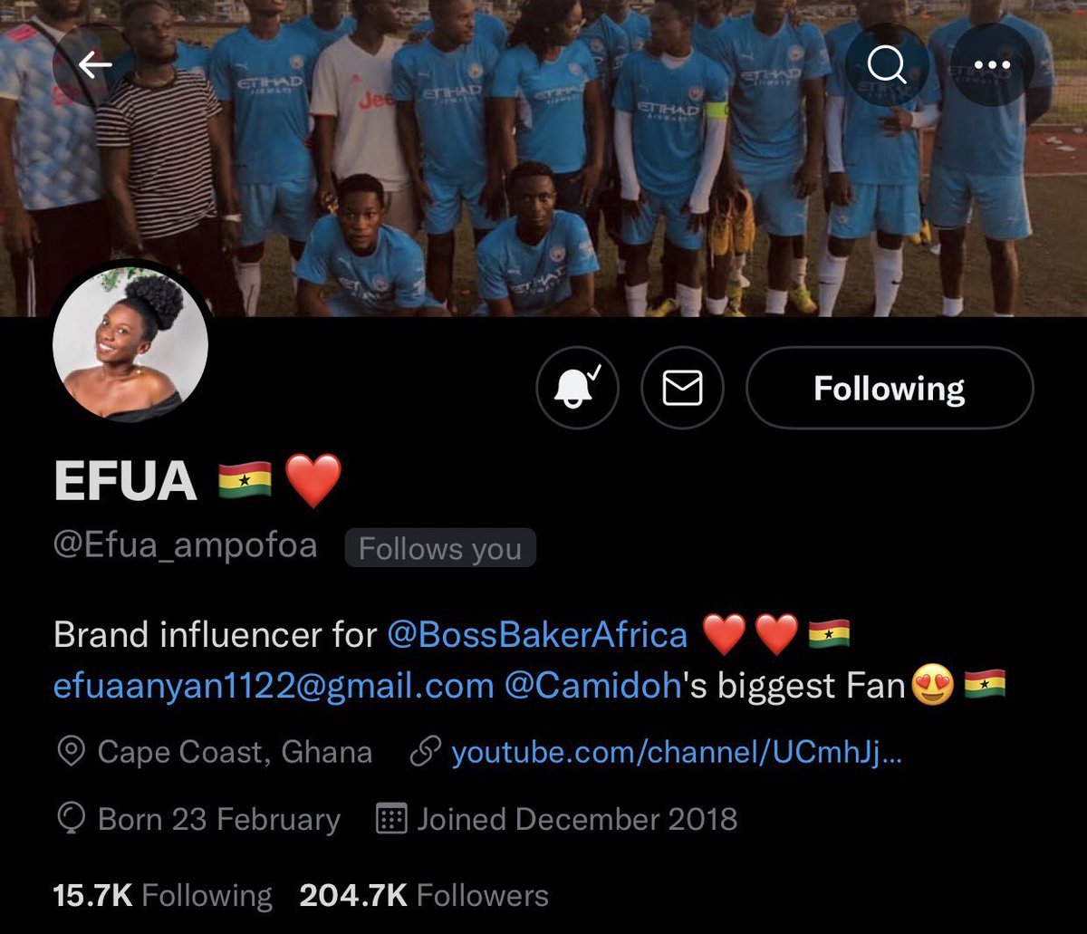 Appreciation Tweet for my Idolowaaa 
She only changed her username from Efua_1122 to @Efua_ampofoa … 🤍🤍
Same person but only the username changed , Guys continue showing her love ❤️…. 🤍🤍🤍🤍🤍🤍🤍🤍