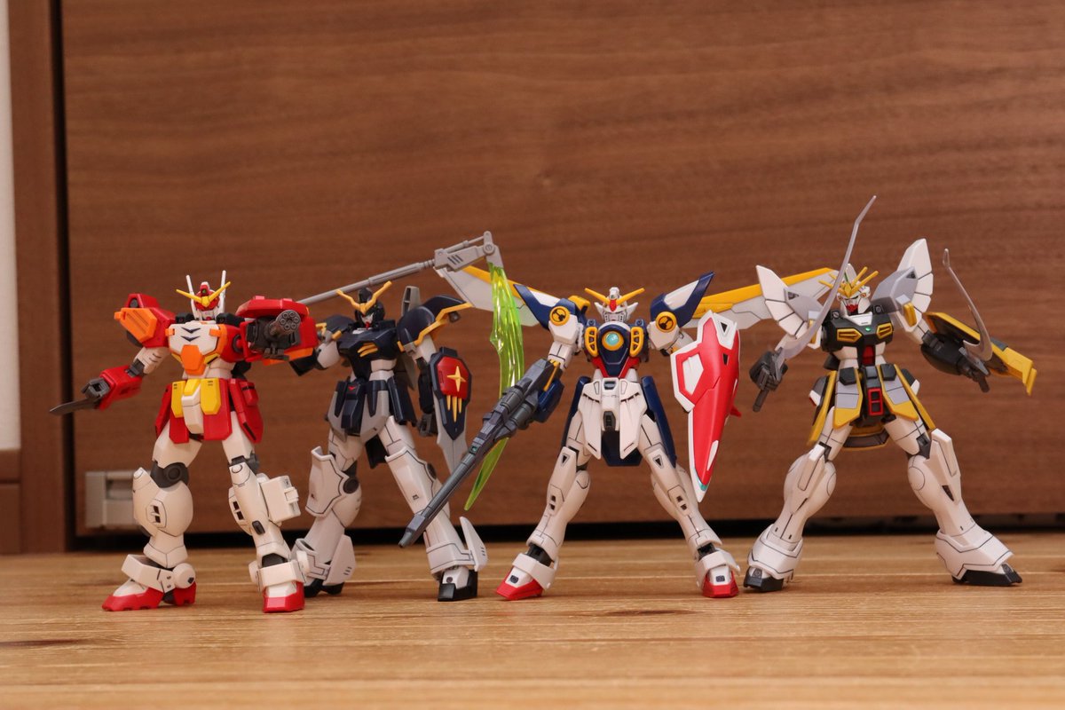 MG ウイング　デスサイズ ヘビーアームズ サンドロック シェンロン 5機セット ガンダム五機…もう一機は…！#ガンプラ好きと繋がりたい #ガンプラ #新