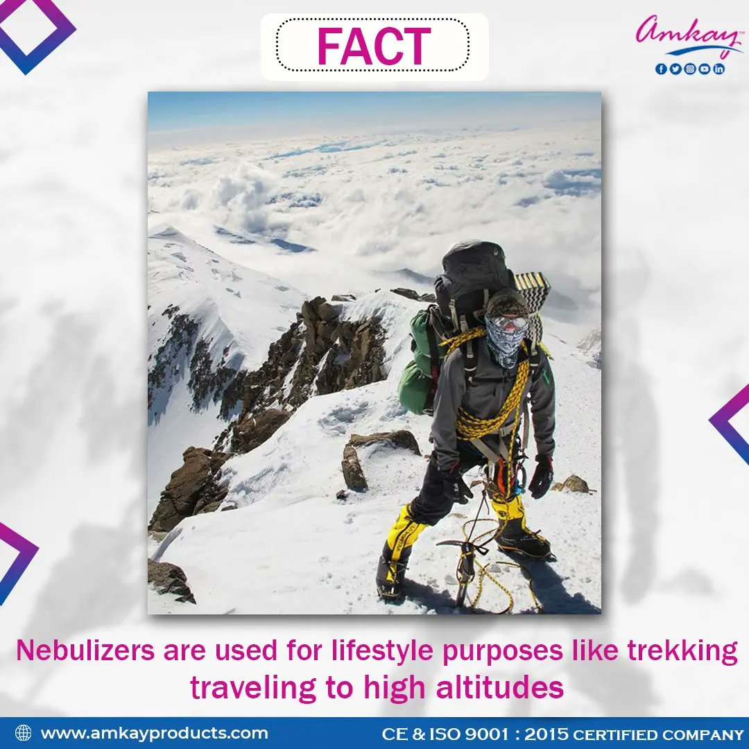 AmkayProducts's tweet photo. Swipe left to exhale your curiosity!😮💨
It's a Fact that now-a-days Mesh Nebulizer are used for Trekking and many lifestyle purposes✅
🌐To know more about Amkay Nebulizer https://t.co/NSUGlLXu6W
📞 WhatsApp- 7720085358
#amkayproducts #portablenebulizer #nebulisation https://t.co/DpjiihUcL4