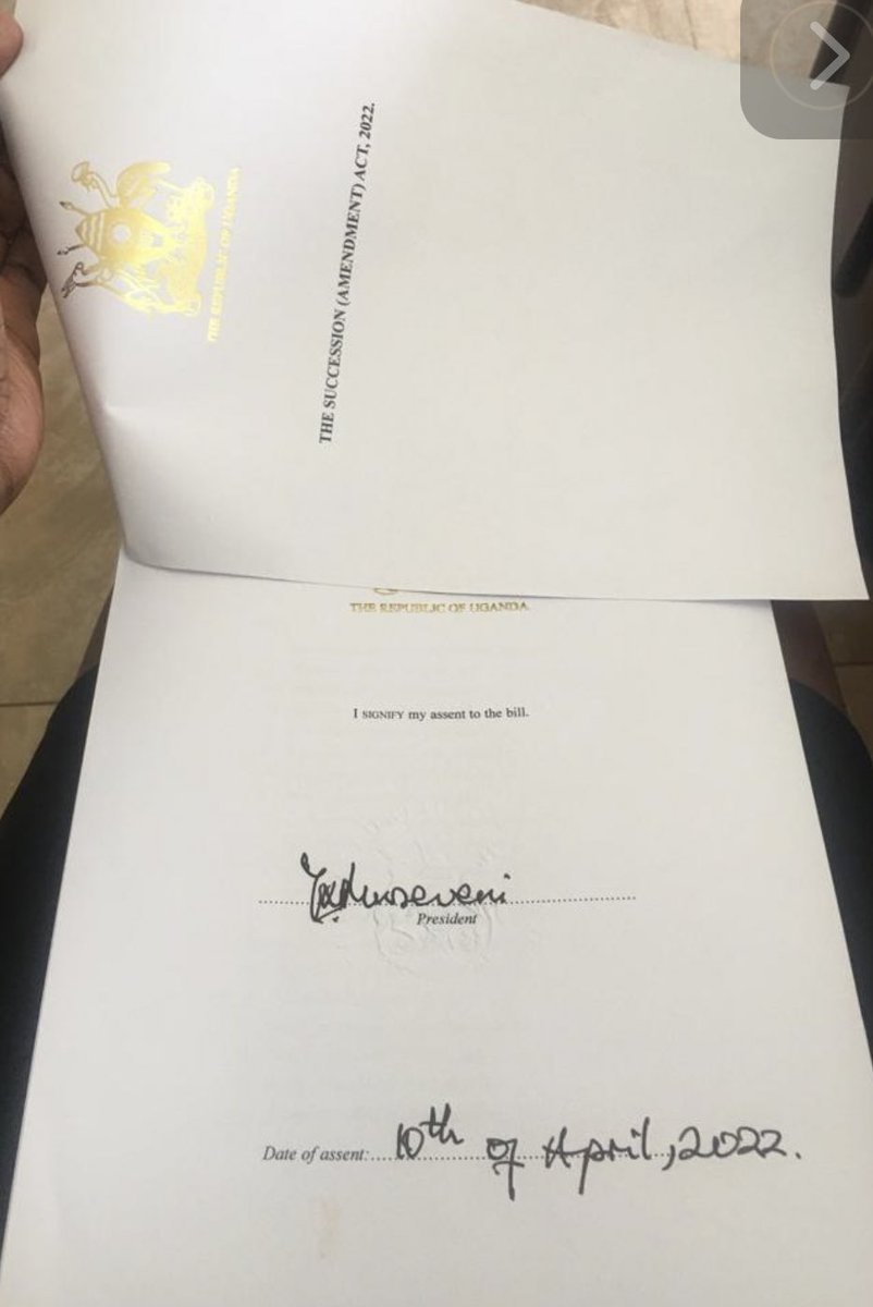 Akram8021's tweet photo. Finally the Succession Bill has now been assented to https://t.co/ONqtdhFHdx