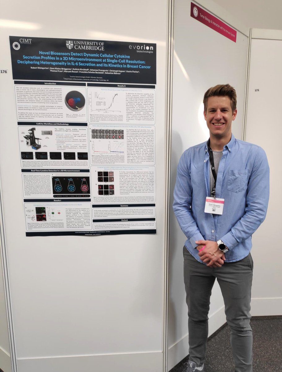 evorion_biotech's tweet photo. If you are also attending the 20th Annual CIMT meeting, don't forget to drop today at our poster (no. 176). Robert Weingarten, our CSO &amp; Co-Founder is eagerly looking forward to meeting you all and presenting our novel #biosensors #CIMT2022 #Immunology #CancerResearch #SingleCell https://t.co/tu3r0KjhKk
