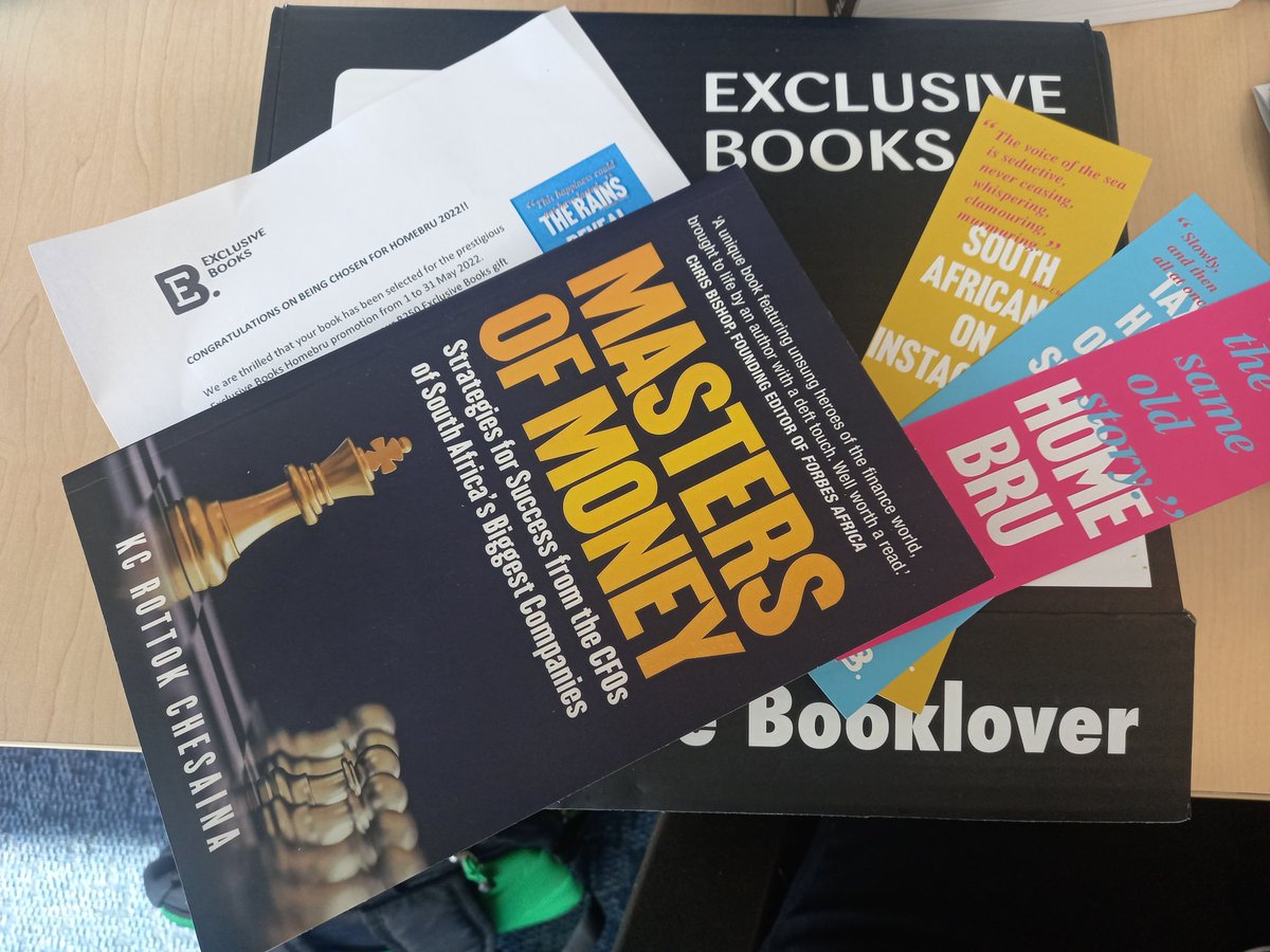 rawtalk24's tweet photo. Thank you @ExclusiveBooks for selecting #MastersofMoney for the #Homebru 2022 campaign promoting South African books. As a first time author, I am honored! https://t.co/5i3fDGjKvN