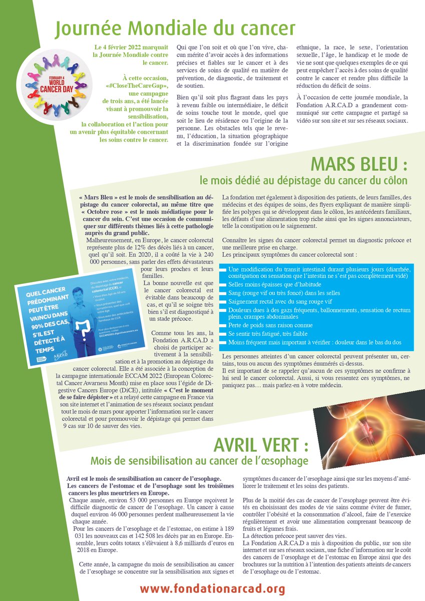 FondationCa's tweet photo. Dans la Lettre d'info N29 de la Fondation ARCAD, nous mettons la lumière sur les avancées de la recherche et sur la poursuite de nos actions et les évènements de sensibilisation aux cancers digestifs. Nous partageons également la célébration des 15 ans d’ARCAD avec nos mécènes. https://t.co/jqtKi3QI3w