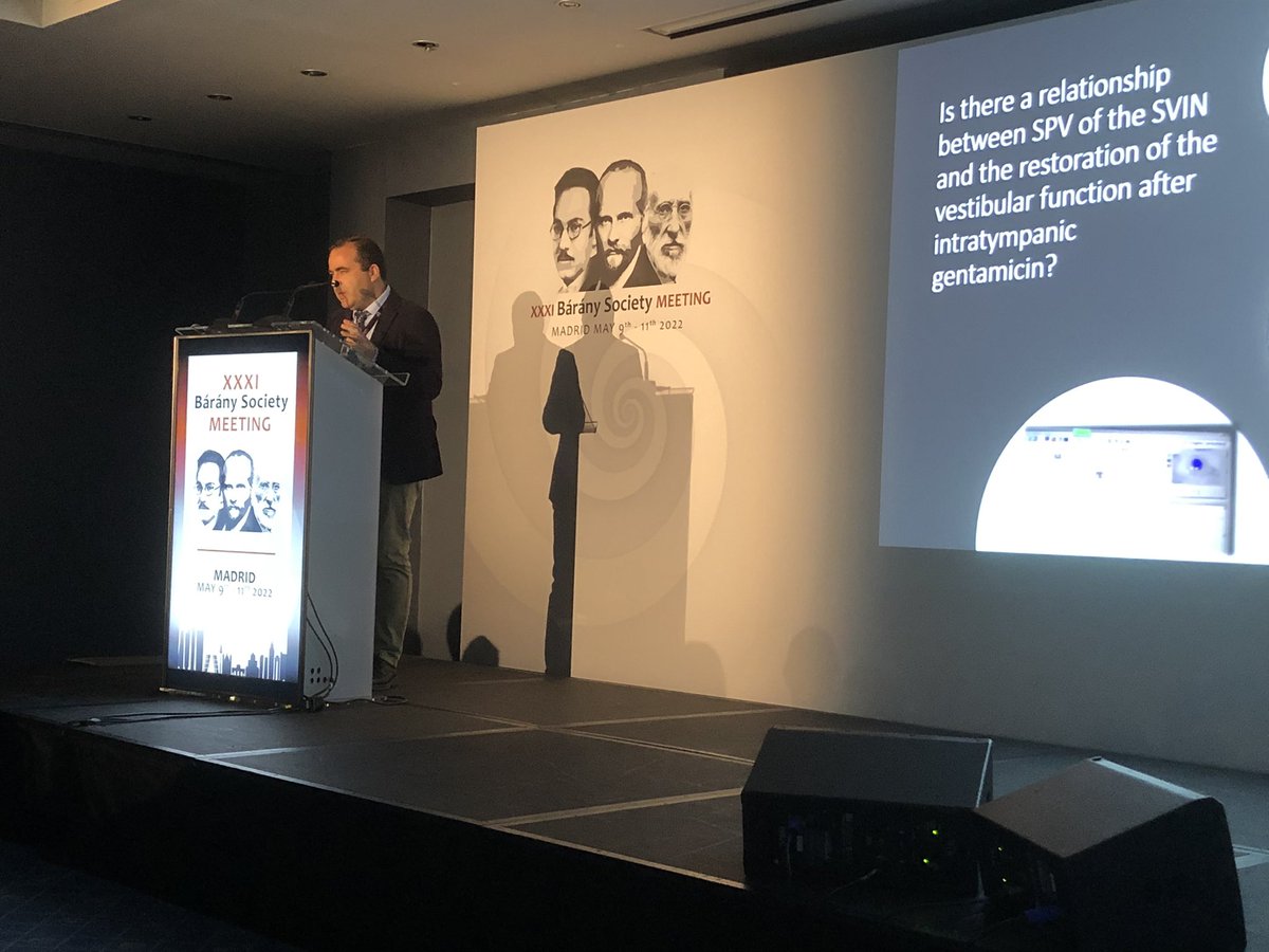 Really interesting talk about skull vibration for Dr. Angel Batuecas at #barany2022