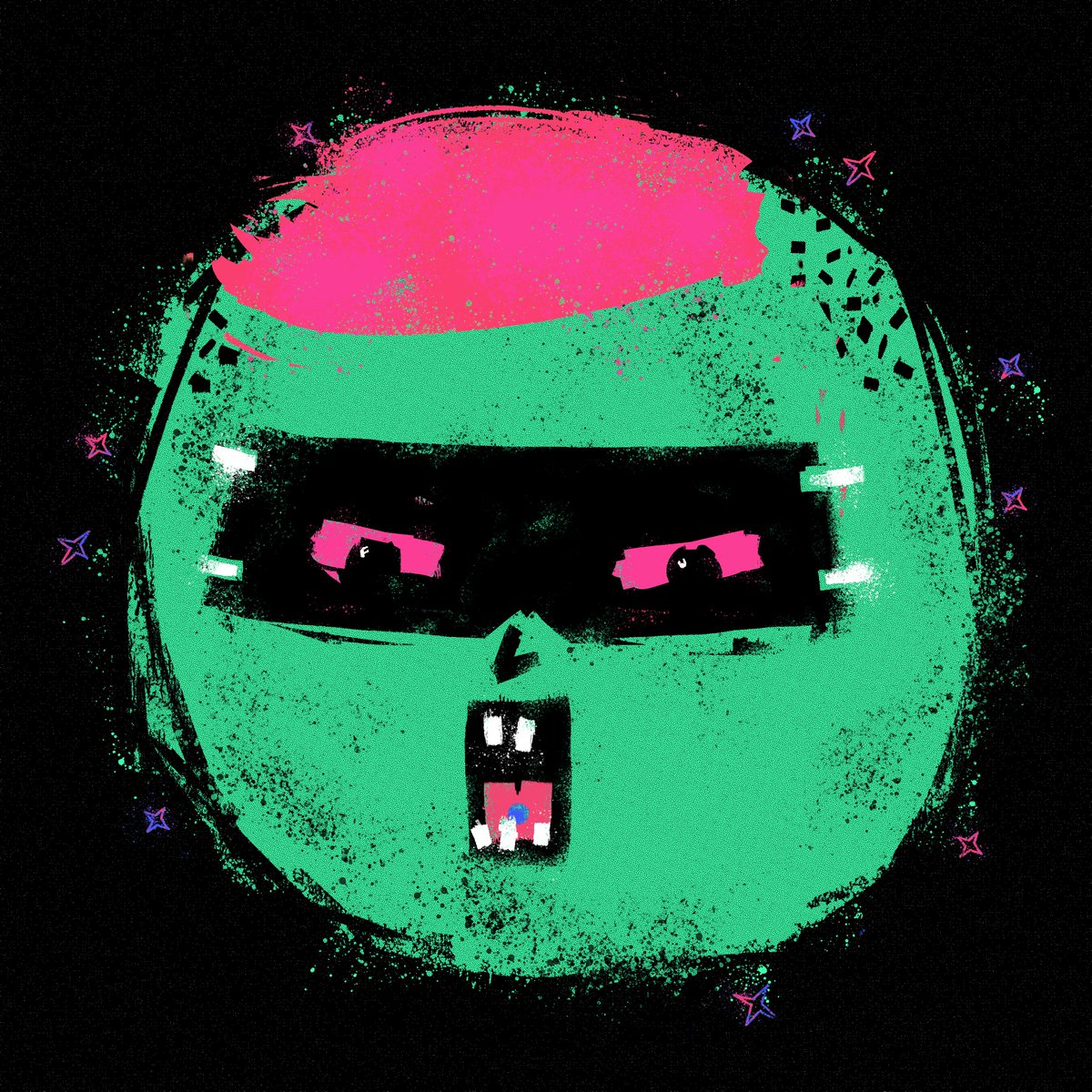 XCOPYART's tweet photo. Grifter 133 woke up on the floor. Doesn't look too pleased about it. https://t.co/UokaQNu7LK