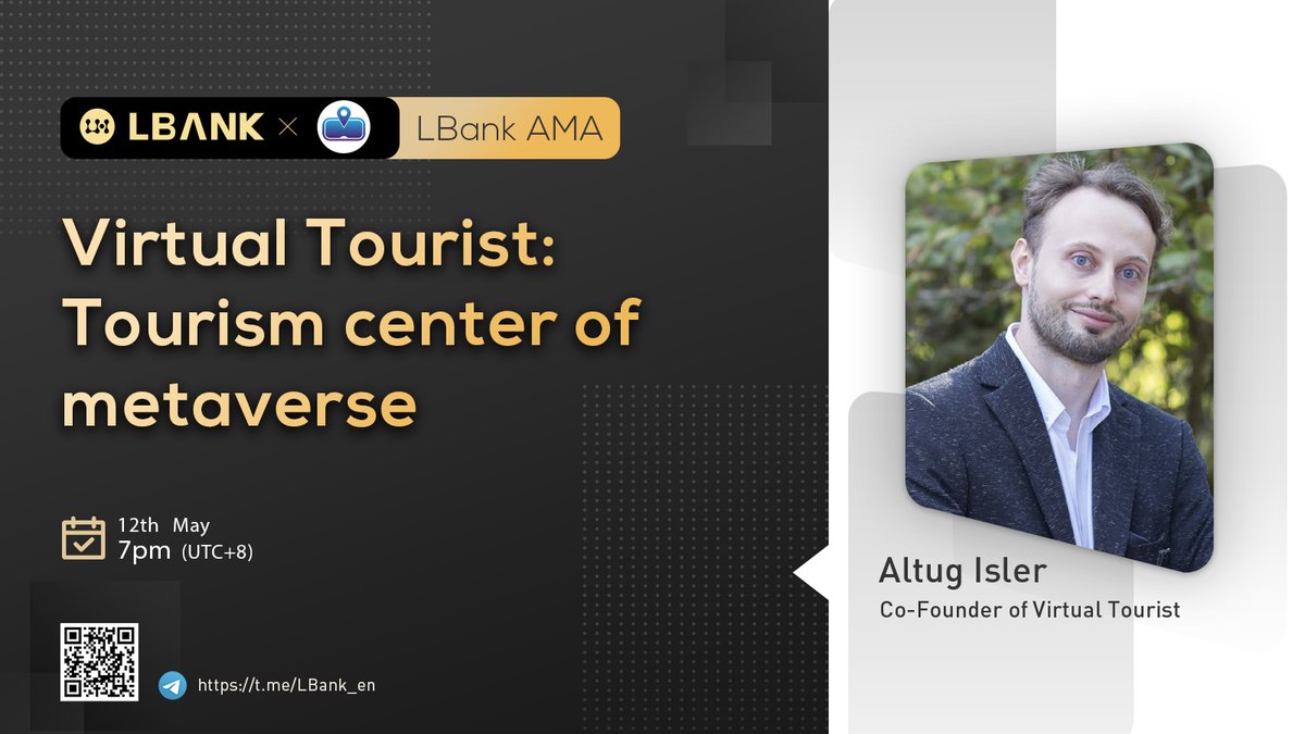 🎏 LBank #AMA with VT team is coming on May 12! 

🎁 100 lucky winners share $2,000$VT GIVEAWAY
⭐Follow me &amp; <a href="/vtmetaverse/">Virtual Tourist Metaverse</a> on twitter
⭐RT &amp; @ 3 friends 
⭐Join: t.me/LBank_en &amp; t.me/vtmetaverse 
⭐Fill in: bit.ly/38mI13U

📌Mark your calendar!

#crypto
