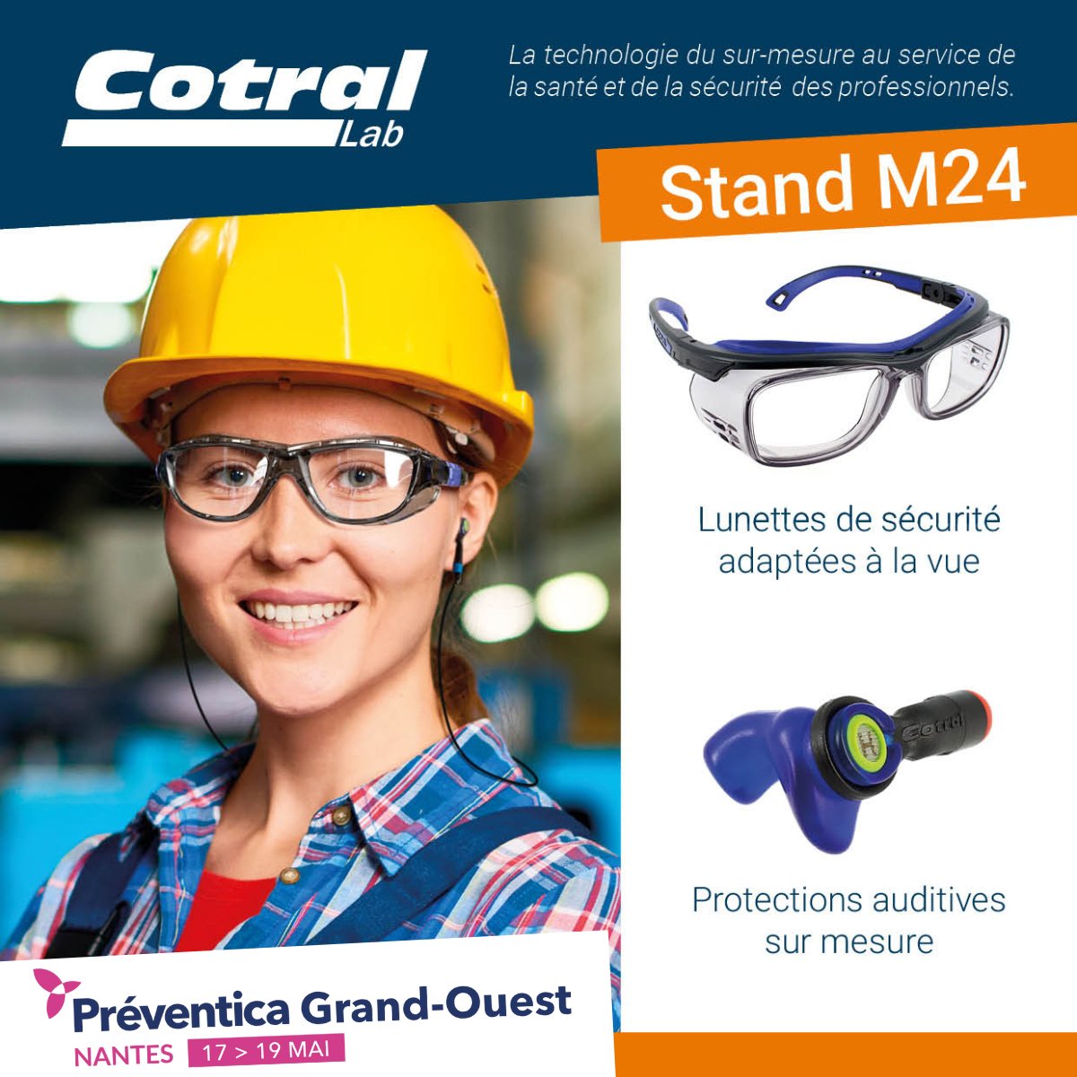 Retrouvez <a href="/CotralLab_FR/">Cotral Lab</a>  au salon <a href="/Preventica/">Préventica</a> Nantes stand M24 du 17 au 19 mai prochain !
#HSE #BTP #Industry
