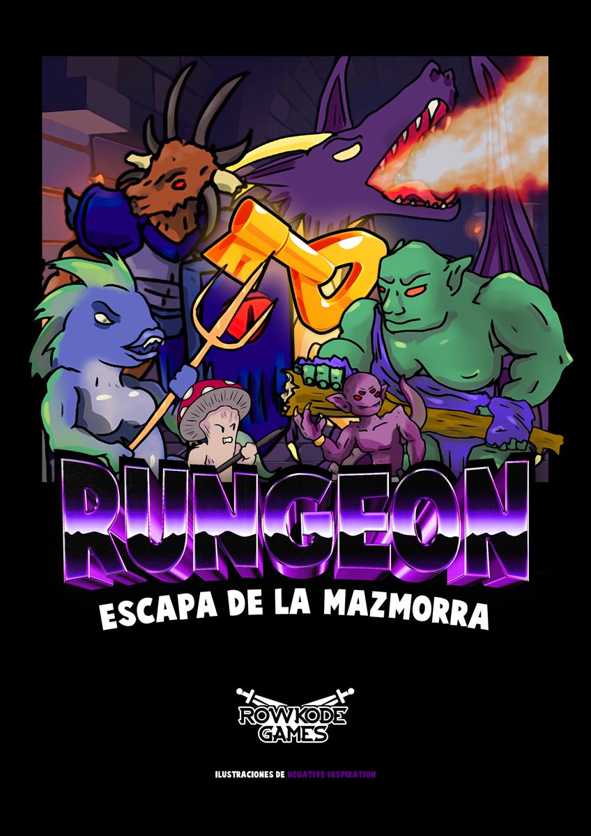 RungeonBG's tweet photo. Portada de Rungeon, con ilustraciones de "Negative Inspiration" https://t.co/fJSvqaXTSy