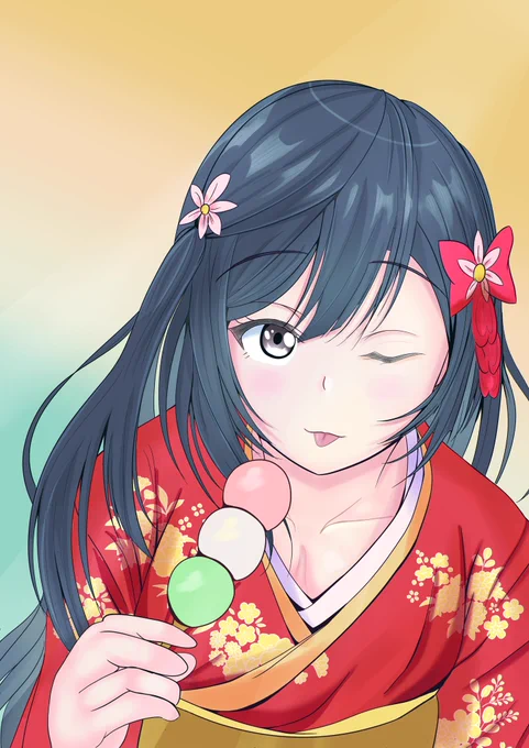 和服のせつ菜ちゃん
 #ラブライブ #lovelive #虹ヶ咲 #優木せつ菜 
