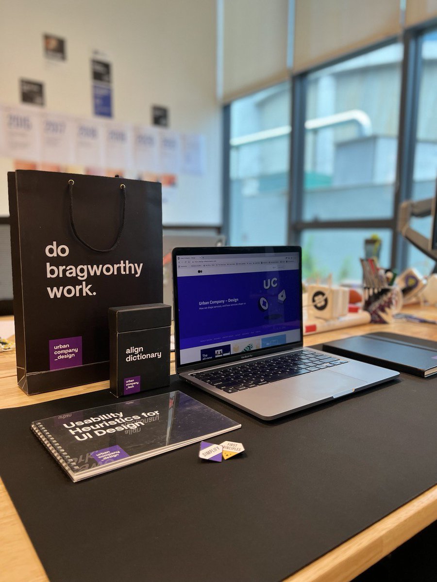 tshrgyl's tweet image. You might think I just joined a company. It's been almost a year @urbancompany_UC. Here everyday is like day one. 

I got a surprise goody bag at my desk today. I guess I am doing b(r)agworthy work.