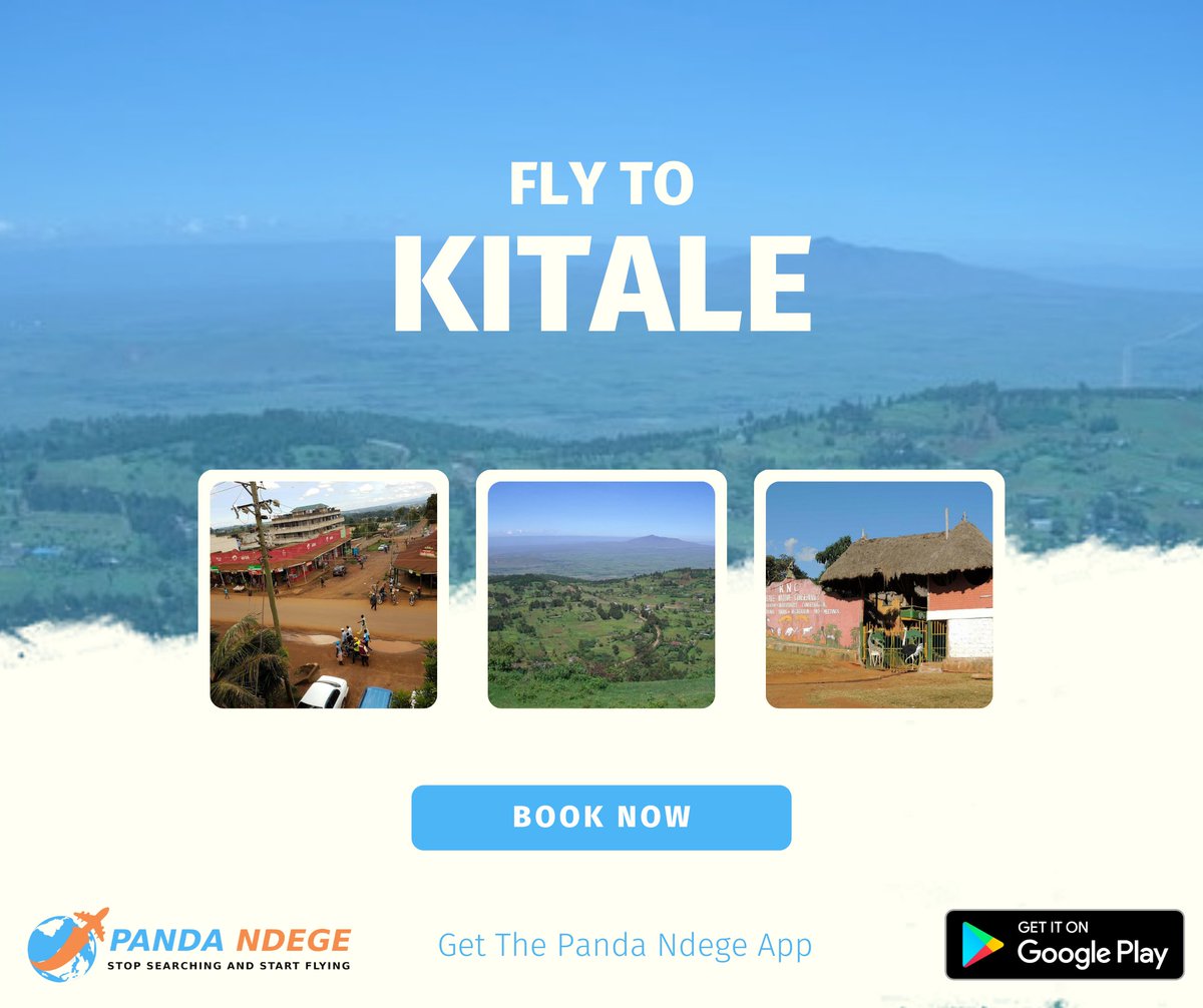 PandaNdege's tweet photo. Book one-way or return flights from Nairobi(Wilson Airport) to Kitale ✈

Tembea Kenya na Panda Ndege! ✈️✈️

Download the Panda Ndege app on Google Play and
book your flight today 😀

https://t.co/8BBXoF1pQk

#TembeaKenya https://t.co/iUag2zcjY0
