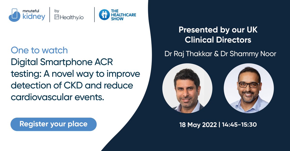 Healthy.io (@healthyio1) on Twitter photo We are gearing up for the #HealthPlusCare show next week in London! If you are attending then don't miss out on this session showcasing 'Digital smartphone ACR testing' from our clinical directors in the <a href="/Healthcare_Show/">The Healthcare Show</a> stream.
Come and say hello to the team on stand J32 👋 We are gearing up for the #HealthPlusCare show next week in London! If you are attending then don't miss out on this session showcasing 'Digital smartphone ACR testing' from our clinical directors in the <a href="/Healthcare_Show/">The Healthcare Show</a> stream.
Come and say hello to the team on stand J32 👋
