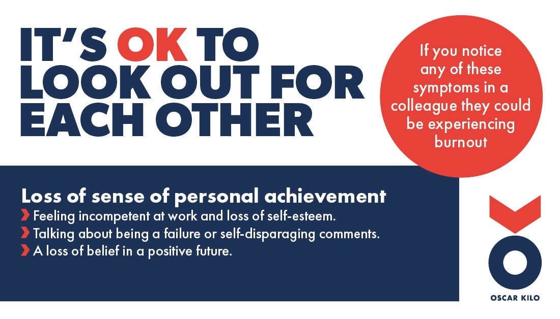 OscarKiloUK's tweet image. Have you noticed these symptoms in a colleague? Be kind and reassure them it's OK to get help. #MentalHealthAwarenessWeek #policewellbeing @CollegeofPolice