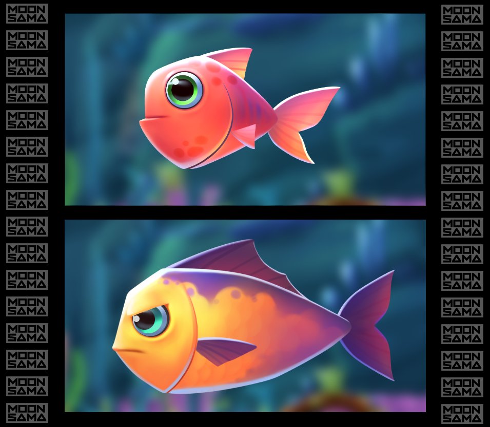 DonnieBigBags's tweet photo. I ain't buying no dips. I ain't buying yer VC bags.

My capital is going into Moonsama. 

2D metaverse fish ponds are on the way. These were just sent to our animator. 

Initial NFT fish will start off basic. But you'll breed/evolve them into crazy ones. 

ₑₓₚₑcₜ cₕₐₒₛ. https://t.co/8EImM6yOOz