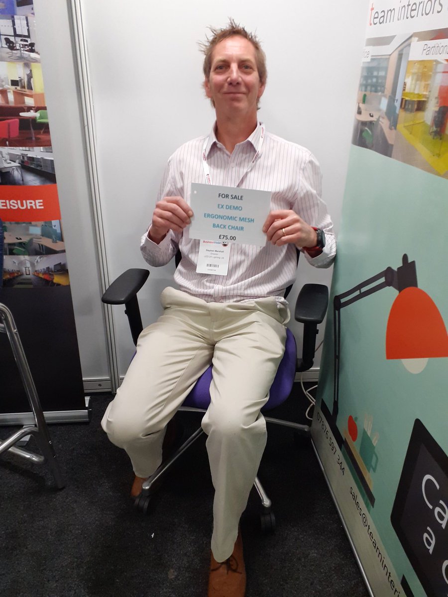 Team_Interiors's tweet photo. Come see us @BizVisionLIVE today on Stand 408, @Team_Interiors total furniture solutions. We are also selling @mrledlight 🌝
#officefurniture #seating #partitions #kent #Sussex #southeast https://t.co/DLIlPIeeIb