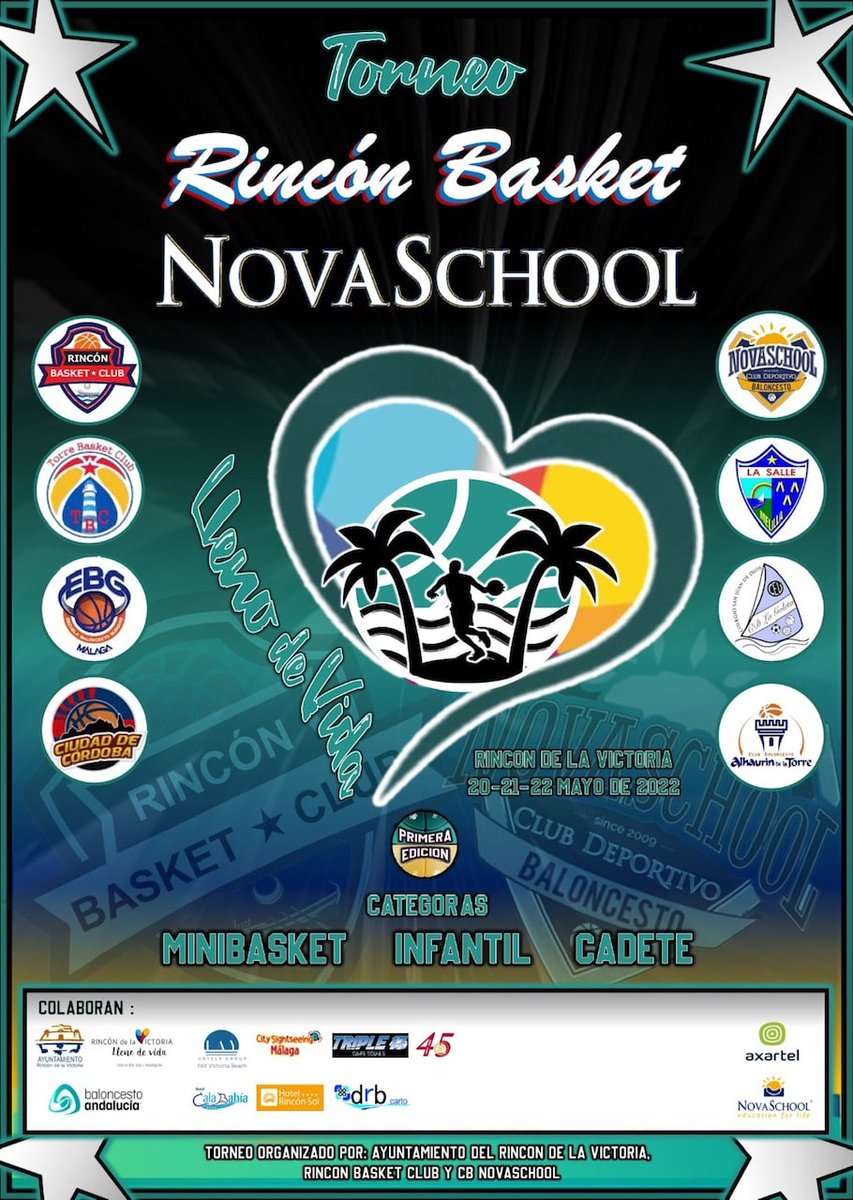 FEDAMALAGA's tweet photo. 🎉 Con motivo del 45 aniversario, FEDAMA patrocina TORNEO RINCON BASKET NovaSchool🏅🎊 #torneoRinconBasket #NovaSchool #RinconBasket #45aniversario #fedama https://t.co/VHhph3Cfhh