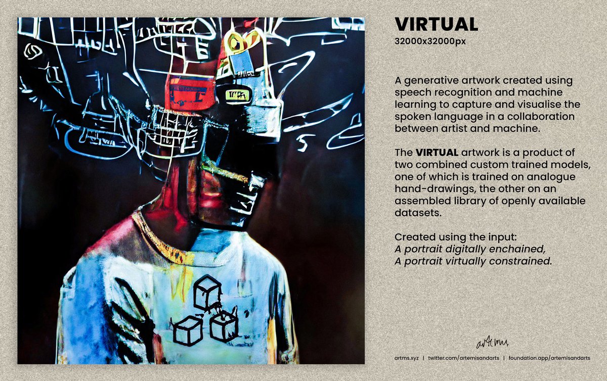 artemisandarts's tweet photo. Thank you @mumbadi for placing the first bid❤️

24h auction is now live for 'VIRTUAL' on @foundation 🔥

https://t.co/weKuT2UHWx

#nft https://t.co/3FWyNIAXO0