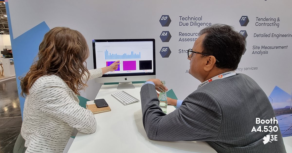 3E_renewables's tweet photo. 🇩🇪 🇪🇺 The 3E team is ready to present you our #SynaptiQ #SaaS applications and technical advisory services at #Intersolar. Come and say hi at booth A4.530! https://t.co/Z0JWjdSkxi