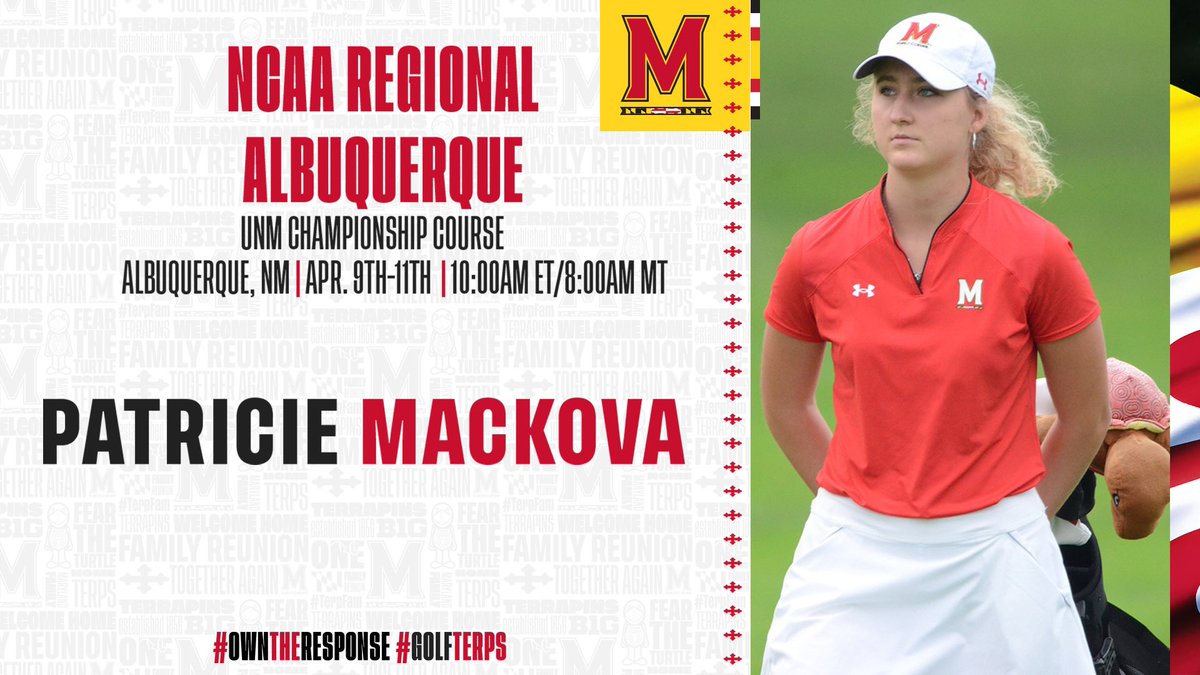 TerpsWGolf's tweet image. Patricie Mackova (+1) begins her final round at 10:55 am ET/ 8:55 am MT at the @NCAA Regionals in Albuquerque! ⛳

Follow along ➡️ ter.ps/yvh 

#OwnTheResponse #GolfTerps #NCAAWGolf
