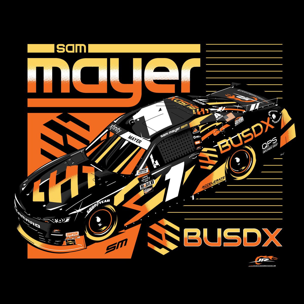 JRMotorsports's tweet photo. NEWS: @BUSD_X teams with JR Motorsports and @sam_mayer_ for August race @MISpeedway. 

More details ➡️ https://t.co/geseOpofjU https://t.co/NFTW6JkmGH