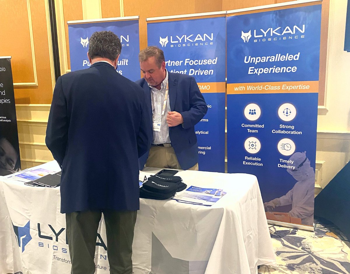 lykanbio's tweet photo. The Lykan team is here at the Allogeneic Cell Therapies Summit! Meet us at booth No. 1 to learn more about how Lykan can partner with you on your cell therapy development and manufacturing efforts!
#celltherapy #celltherapydevelopment #celltherapymanufacturing #innovation https://t.co/dzeGnG4PLO