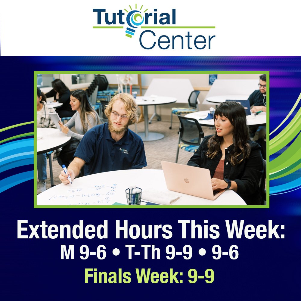 ClovisCollege's tweet photo. The @Clovistutorialcenter is #HerToHelp with finals by offering tutorial services in various subjects in-person and online. Visit AC1-137 or via Zoom Meeting ID 559 325 5319. Questions: Call 325-5248
#Clovis #ClovisCommunityCollege #CCCFinishStrong https://t.co/CnvFMaKm3X