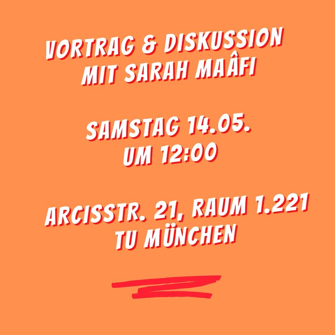 sarah_maafi's tweet photo. If you’d like to hear more about a new kind of self-organised university within the university, and also hear how to take part in the Intervention Arcisstraße at the end of May, come to my talk @TU_Muenchen on Saturday! 12:00, Arcisstr, 21., room 1.221 https://t.co/wyf7du7h7o
