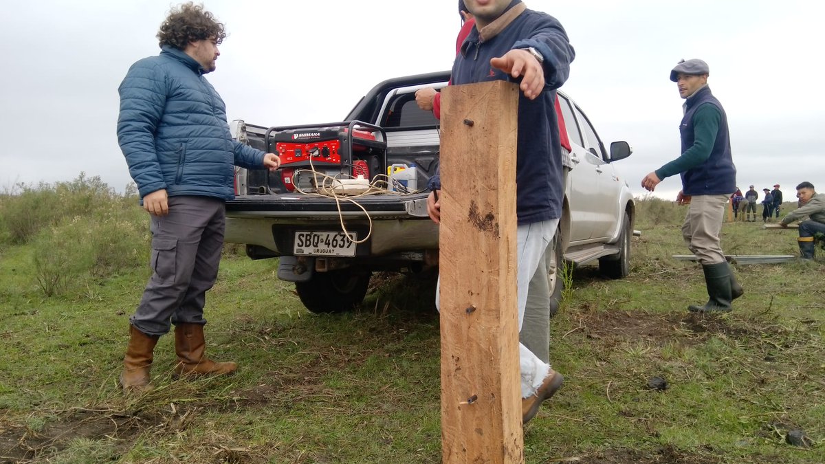 PlanAgro's tweet photo. #Ahora en📍Valentín, Salto, #día2 del Curso "Alambrado eléctrico", en la Asociación Fomento Rural de Valentín. @MarfrigConosur #PlanAgropecuario
#Capacitación #entrenamiento #campo #rural #AFRV #VeterinariaBortagara #AgropecuariaSalto @terkouruguay #Clipex @distribuidorasi https://t.co/qVo6dm4fh3
