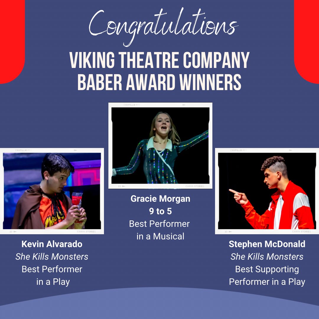 VikingTheatreCo's tweet photo. VTC had a great time hosting the Baber Awards last night! Congratulations to all of the theatre troupes in FBISD- it was a great season with some stiff competition! @DHS_Vikings @FineArts_FBISD @BaberAwards https://t.co/9Siv5cD58R