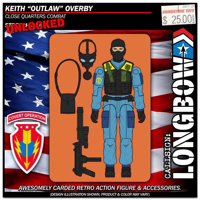 _CIAD_'s tweet photo. Heads up! Last night we unlocked the first @cslongbow stretch goal figure, KEITH “OUTLAW” OVERBY. Now we are on our way to the mysterious STEEL WEB Infiltrator "GHOST"!

#callsignlongbow #cslongbow #kickstarter #grindstonetoys #outlaw #surveillanceport 

https://t.co/Zso8nvwyxi https://t.co/55hnVGBfKb