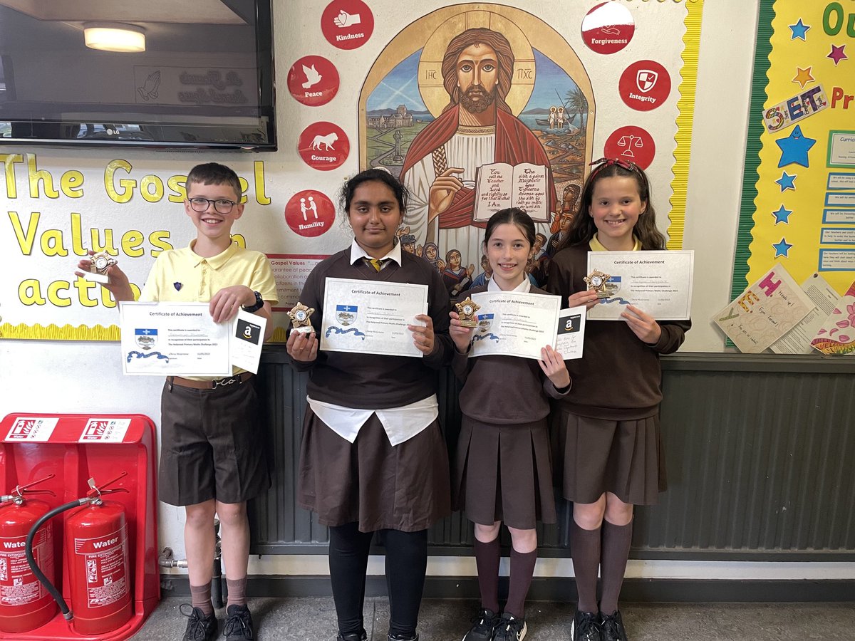 StFrancis_PS's tweet photo. We are so proud of our P7 children who took part in the Maths Challenge today and won first place! 👏🏻 🥇 🏆 ⭐️ #Transition ⁦@HolyroodSec⁩ ⁦@HolyroodMaths⁩ ⁦@PrimaryFrancis⁩ https://t.co/7QTy8WgRZo