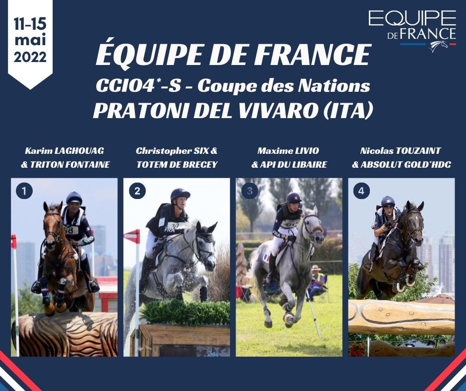 FRA_Equitation's tweet photo. #Eventing 🏇 - Découvrez l'ordre de passage de l'équipe de #France pour le CCIO4*-S de Pratoni del Vivaro ! 🇫🇷​ #AllezLesBleus
📸 PSV https://t.co/Hkexr8C0V8