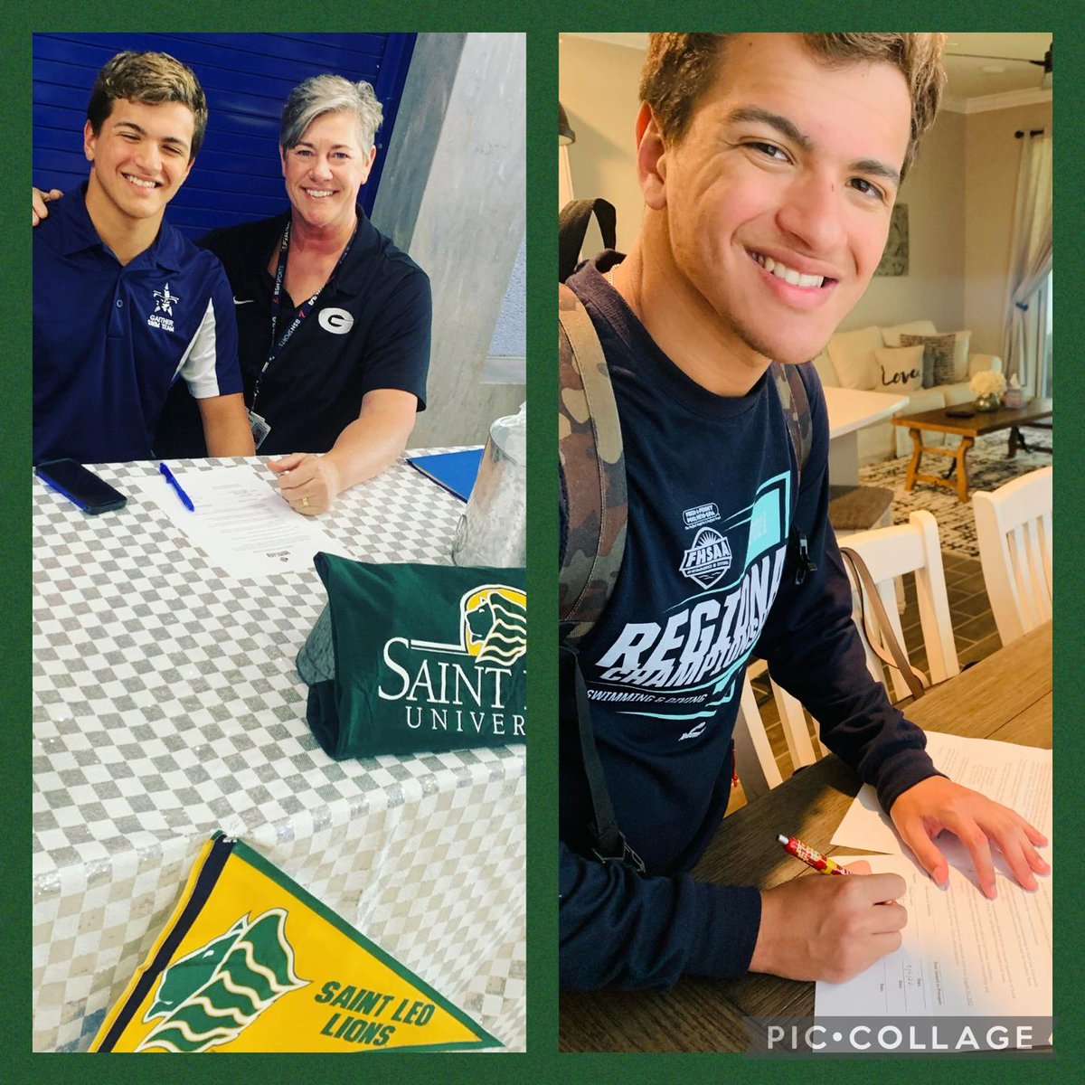 GTSAswimmers's tweet photo. Big congratulations to AJ Utrera as he has committed to continuing his athletic and academic career at St. Leo University. Way to go AJ!  We wish you great success and know you’ll make the Lions proud. #findyourgreatness #signingday https://t.co/hY4bAUOIcH