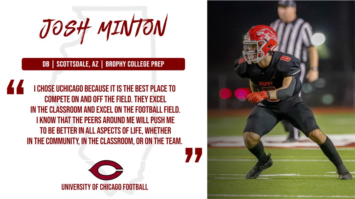 UChicagoFB's tweet photo. Josh Minton - DB - Brophy College Prep, AZ
HIGHLIGHTS🔗https://t.co/HHbaSY1s09 https://t.co/E7zQPxjVbe
