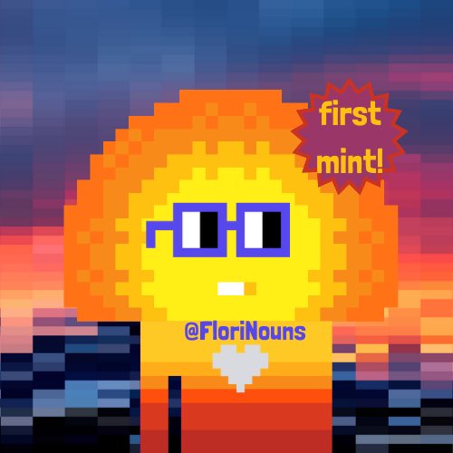 FloriNouns's tweet photo. Thank you so much @superphiz —our first minter! (after @ProfWerder but she doesn’t count!😂) Check your dm’s for this one of a kind POAP featuring your @FloriNouns!! Thanks for your support! ⌐◨-◨ https://t.co/pJQr8TVw2v