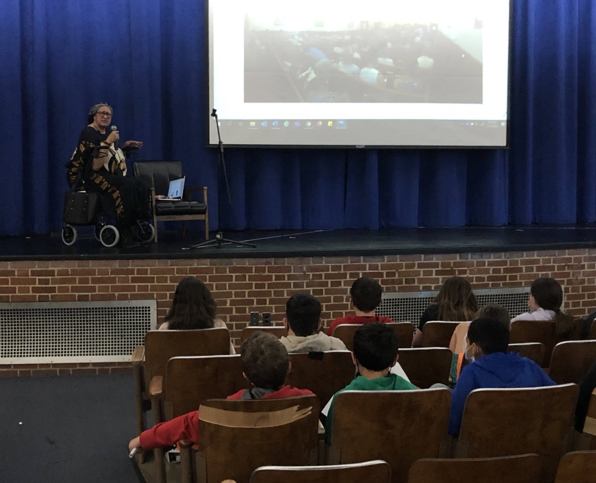 Carmela Hamm, daughter of Civil Rights Activist Dorothy Hamm, shares Arlington’s rich civil rights history with our 6th grade students. <a href="/BoykinBryan/">Bryan Boykin</a> <a href="/APSVirginia/">Arlington Public Schools</a> @HokieAEK <a href="/WMS_WolfPack/">WilliamsburgMS</a> <a href="/wmspta_wolves/">Williamsburg MS PTA</a> <a href="/DEI_APS/">Office of Diversity, Equity & Inclusion</a>