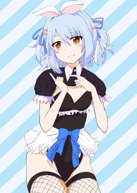 バニーなメイド#ぺこらーと   #メイドの日 