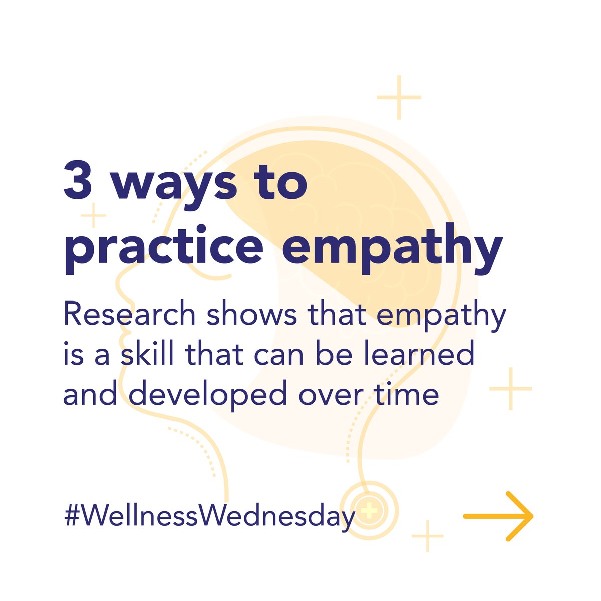 Carizon's tweet photo. Practicing empathy is a way to support each other and come out more resilient. Contrary to popular belief, research shows that empathy is a skill that can be learned and developed over time! Here are three ways to cultivate empathy in your own life. #WellnessWednesday https://t.co/CRdEKP6vxQ