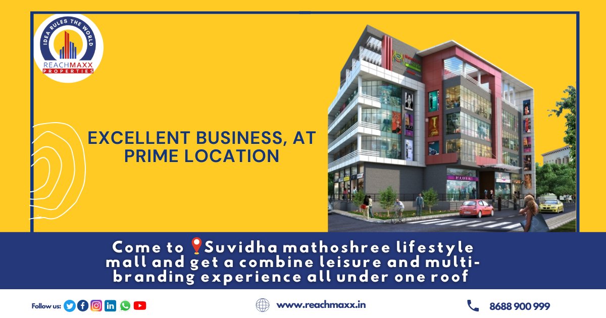 Come to Dharwad, Suvidha Mathoshree lifestyle mall affordable and aspirational merchandise for all categories. visit us today! reachmaxx.in
.
.
#Reachmaxx #Reachmaxxproperties #Properties #Realestatelndia #RealestateHubli #HubliDharwad #Hubli #Dharwad #Belgaum