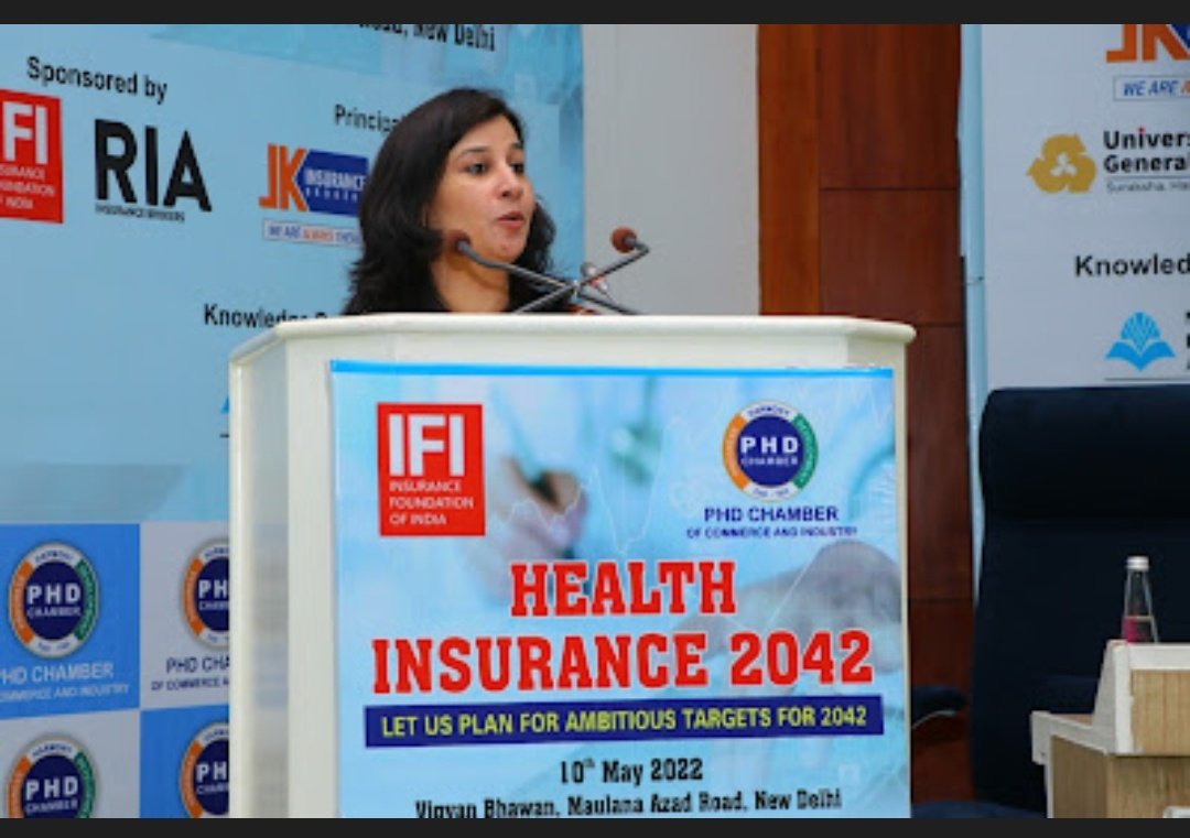 It was great to be part of the interactive session organised by <a href="/phdchamber/">PHD Chamber</a> on how #healthinsurance going to change 20 years down the line. Discussions focussed around need of innovative products to cover unorganised sector and role of  Ayushman Bharat Digital Mission in future.