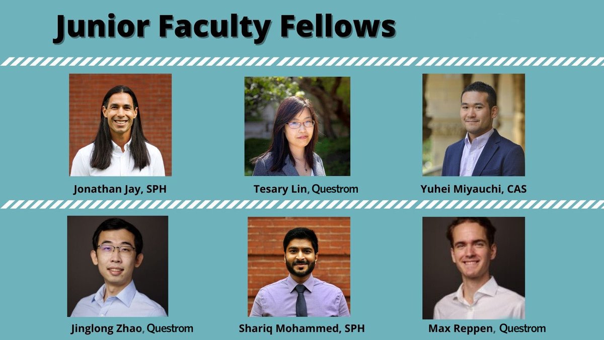 BU_Computing's tweet photo. We are proud to announce our newest Junior Faculty Fellows (JFFs): @jonjaytweets, @TesaryLin, @MiyauchiYuhei, Shariq Mohammed, Max Reppen, &amp; Jinglong Zhao!  Learn more about the JFF program and new fellows on our blog: https://t.co/rfHbaF5FC9 #HICYeah @BUSPH @BUQuestrom @BU_CAS https://t.co/2w39cUkTCT