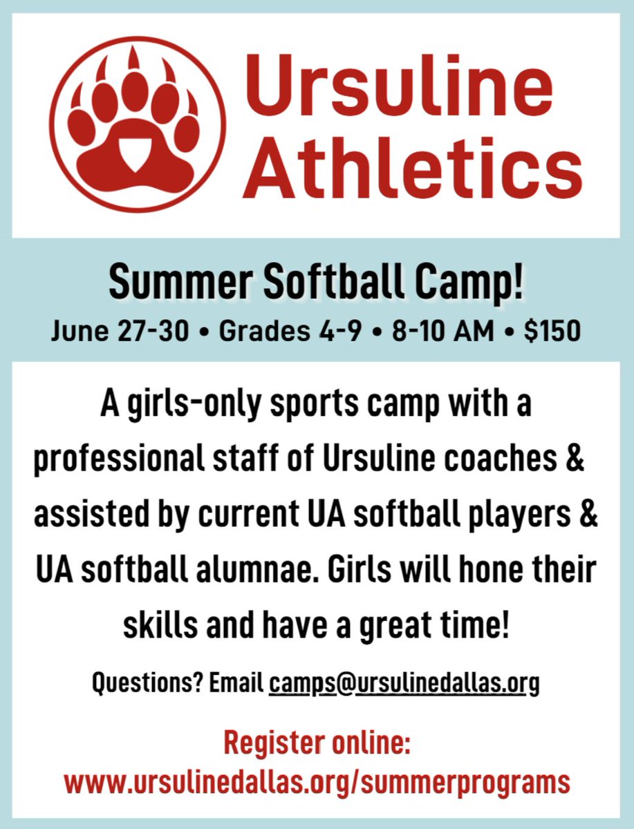 UASBbears's tweet photo. Hope to see you there!! :) @UrsulineSports @ursulinedallas @DallasCath https://t.co/US8qMsaJmv