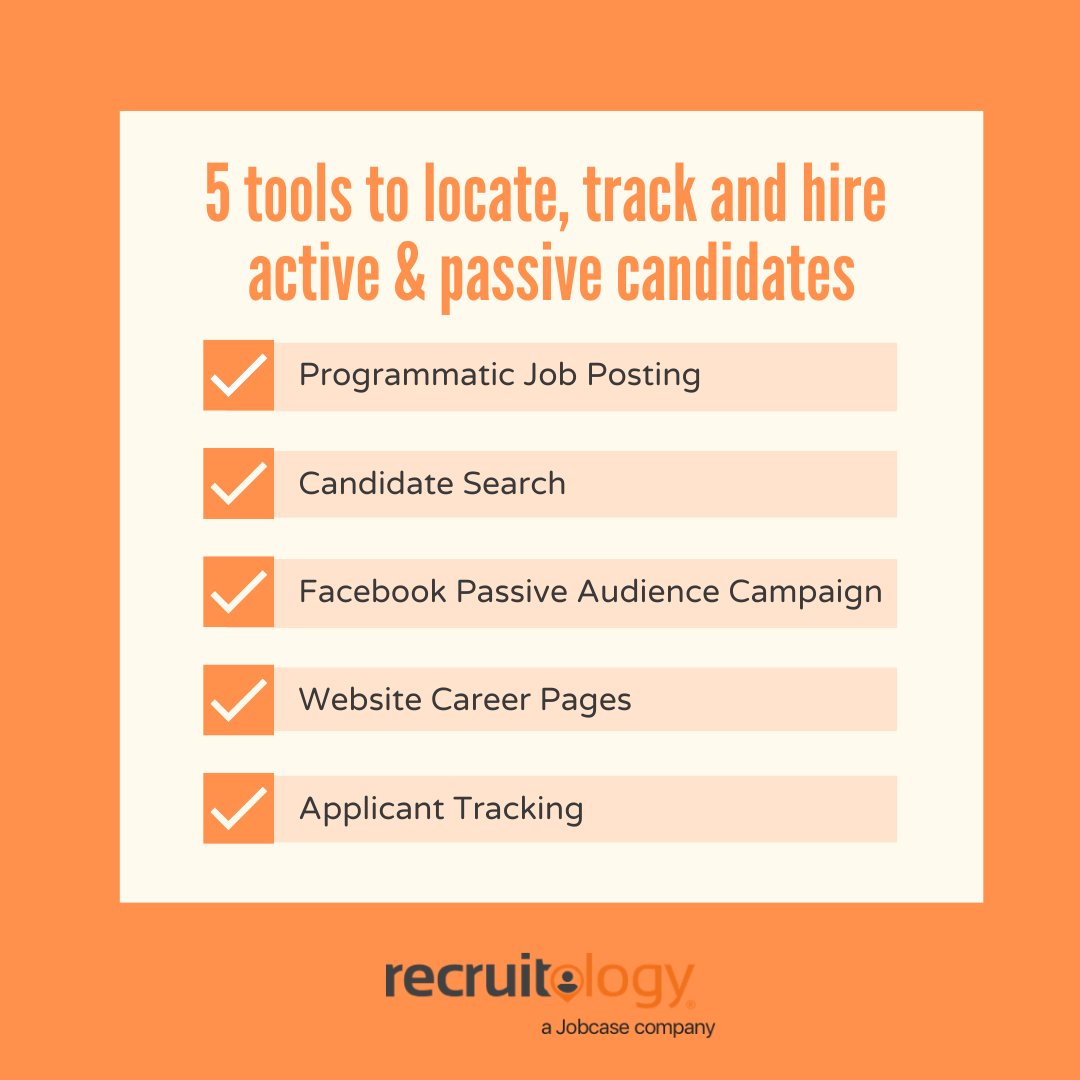 Recruitology is here with tools to locate, track and hire active and passive candidates. Request a demo today!  bit.ly/3w1JmGq  #SmartSoftware #hrsoftware #recruitingtechnology #ArtificialIntelligence
