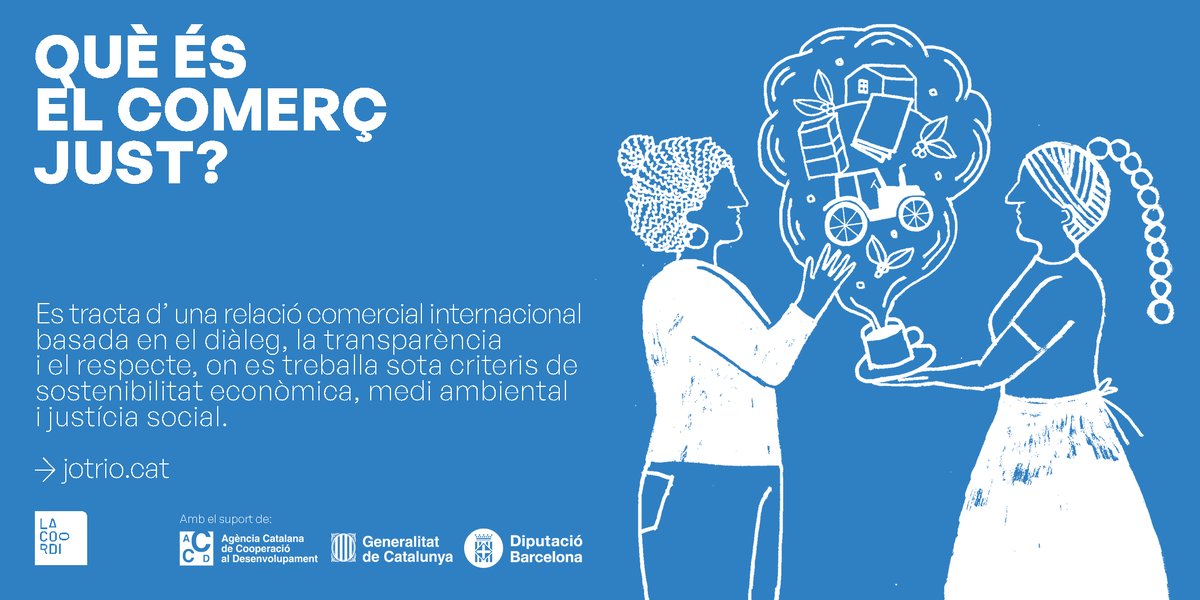 Apostem per circuits econòmics curts sempre que sigui possible, però en aquells productes com el #cacau o el #cafè que només es produeixen al Sud global reivindiquem el #ComerçJust!!! #MesComerçJust

☕️🍫I tu, què tries? jotrio.cat