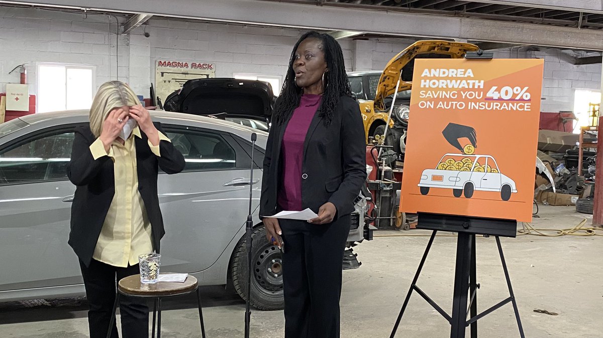 NEW: Ontario NDP Leader Andrea Horwath is promising to lower insurance rates by 40% by overhauling the system with a mix of public-private insurance, freezing rates for 18 months and ending postal code discrimination. 

#onpoli