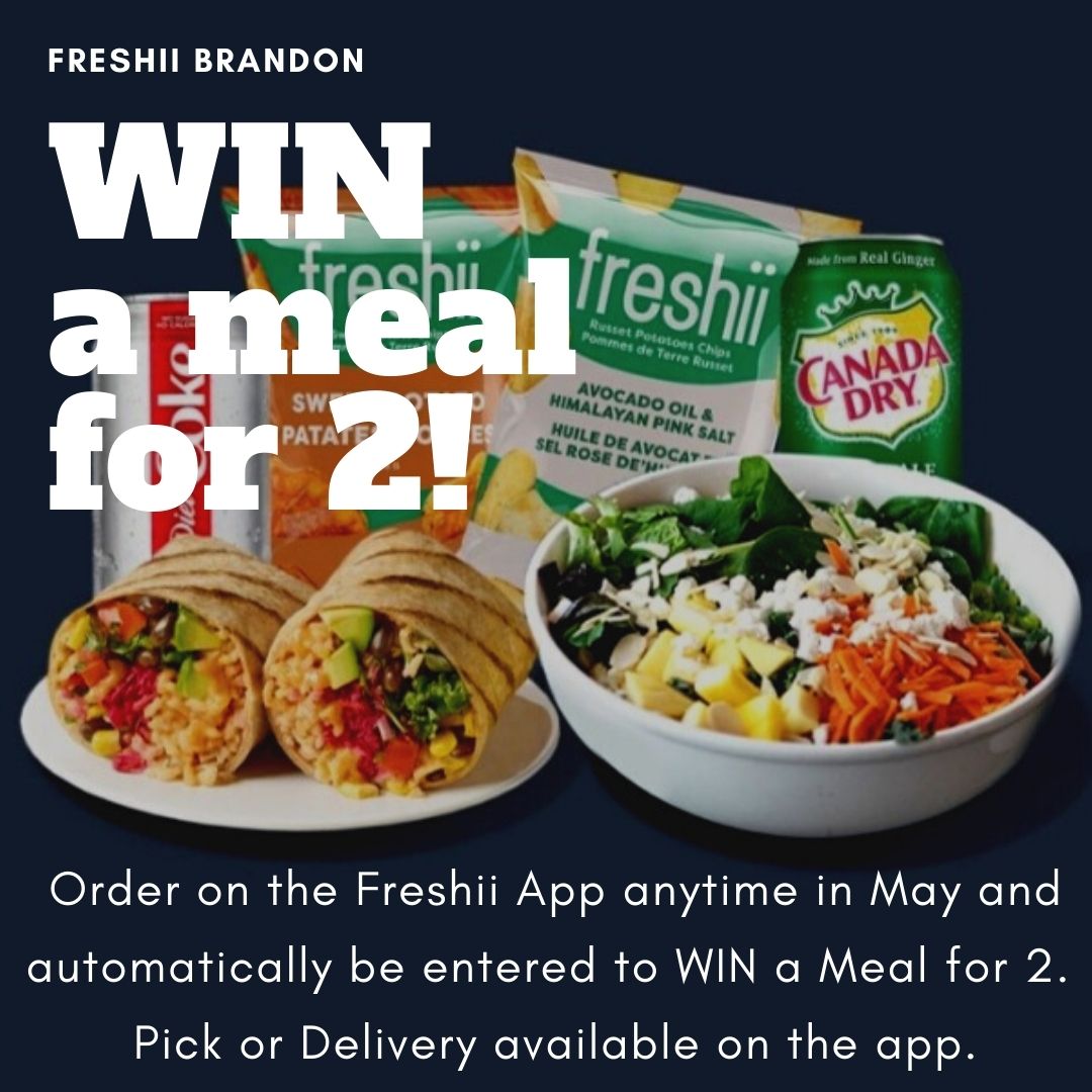 FreshiiB's tweet photo. WIN a Meal Deal for 2!
 
•Take advantage of the benefits of the app: 👉Order &amp; Pay ahead,
Set your time of pick up/delivery in Brandon,Mb 
It's ready to grab &amp; go on arrival.
Plus: Earn points towards $ off on your future orders &amp; be a part of exclusive promtions! https://t.co/08XvILEZ7C