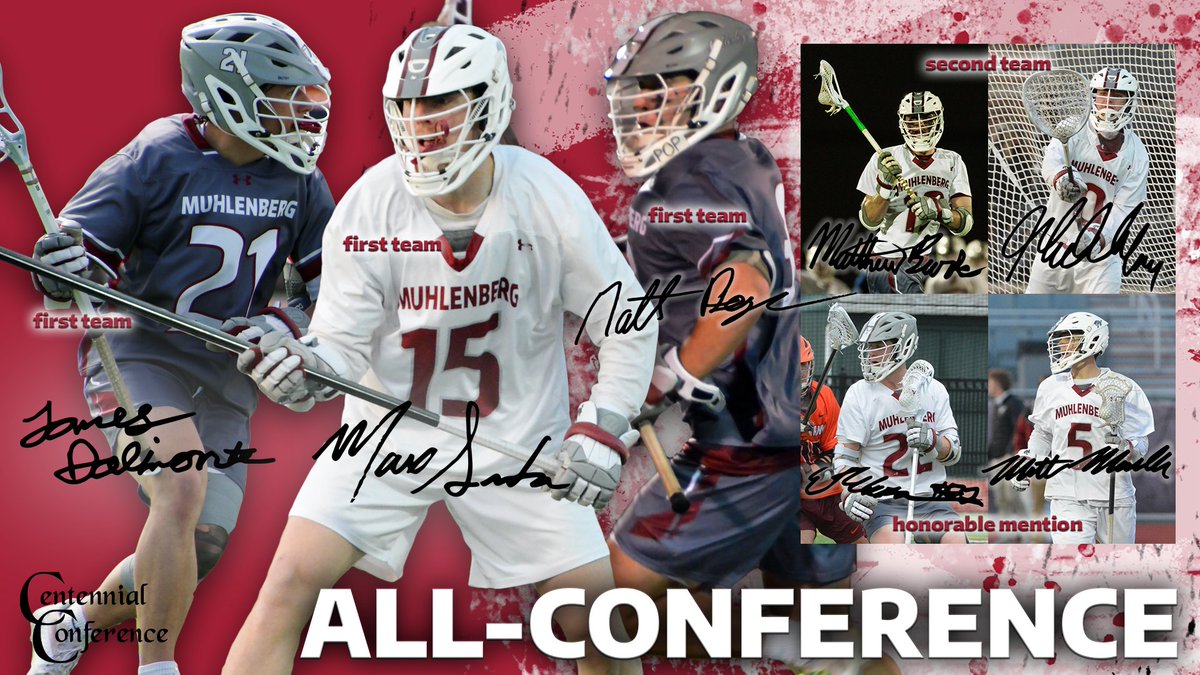 Muhl_Sports's tweet photo. 7️⃣ #Muhlenberg men's lacrosse players, including a program-record 3️⃣ on the first team, named All-#CentConf 

🥍 Dalimonte, Seeber, Regan 1st team
🥍 Burke, May 2nd team
🥍 Grossman, Marrella hon. mention

https://t.co/apifkveUbi

@MuhlenbergLax #CCmlax #d3lax https://t.co/OtKYX72tsh