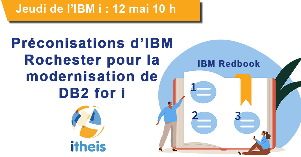 itheis_IBMi's tweet image. Demain 12/05 à 10h: Jeudi #IBMi : Préconisations d’IBM Rochester pour la modernisation de DB2 for i. Ou comment migrer à SQL sans recompiler les programmes. Animé par Elie Muyal &amp;amp; @PhBourgeoisIBM

 qui présentera les nouveautés DB2:itheis.com/jeudi-de-libm-…