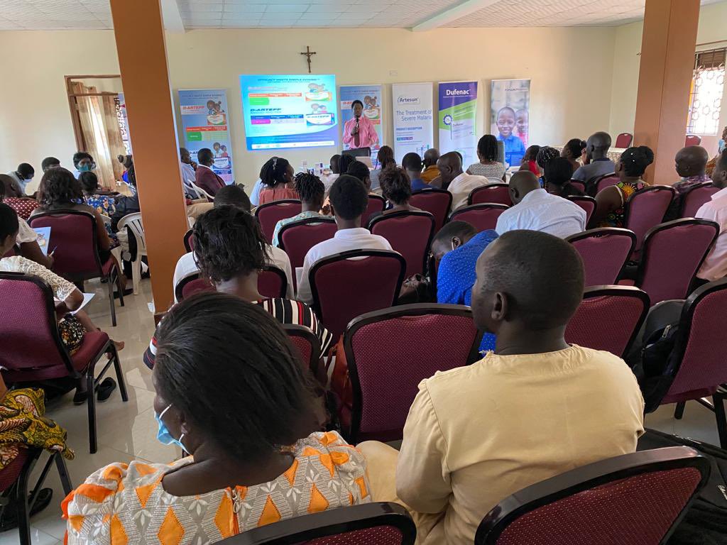 MalariaFreeUG30's tweet photo. We appreciate @Fosun_Intl Uganda for their continued support towards training of Health workers in several districts across the country. Today we were in Lira where 170 HW benefited from implementing of PMC and management of severe malaria. #ZeroMalariaUganda https://t.co/UMGFpP5Jex