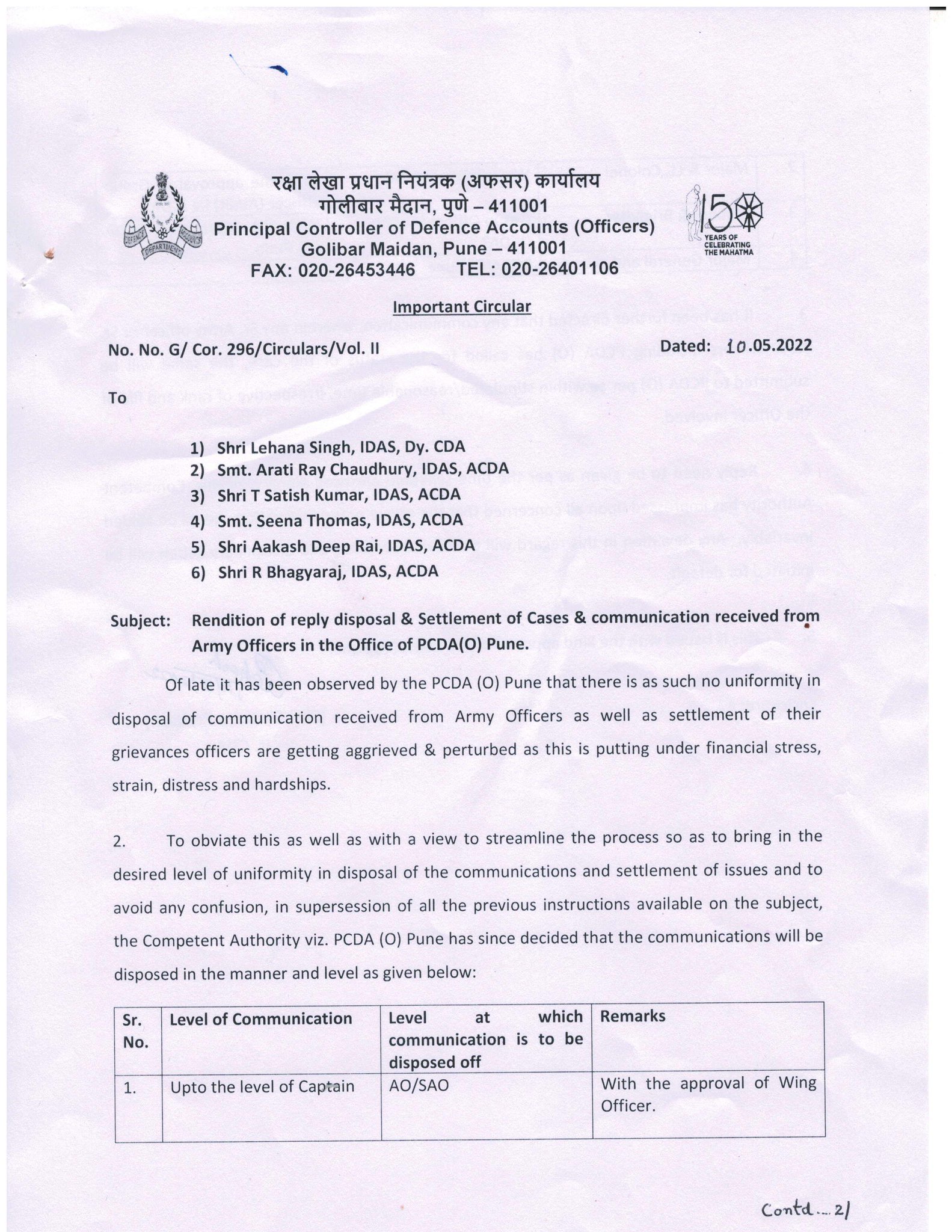 PCDA O Pune On Twitter Rendition Of Reply Disposal Settlement Of pcda-o-pune-on-twitter-rendition-of-reply-disposal-settlement-of